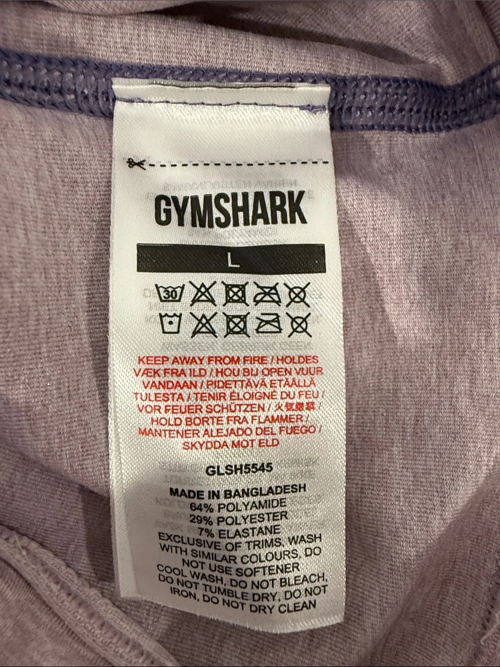 Gymshark Lavender to Light Pink Ombre Seamless Bike Shorts